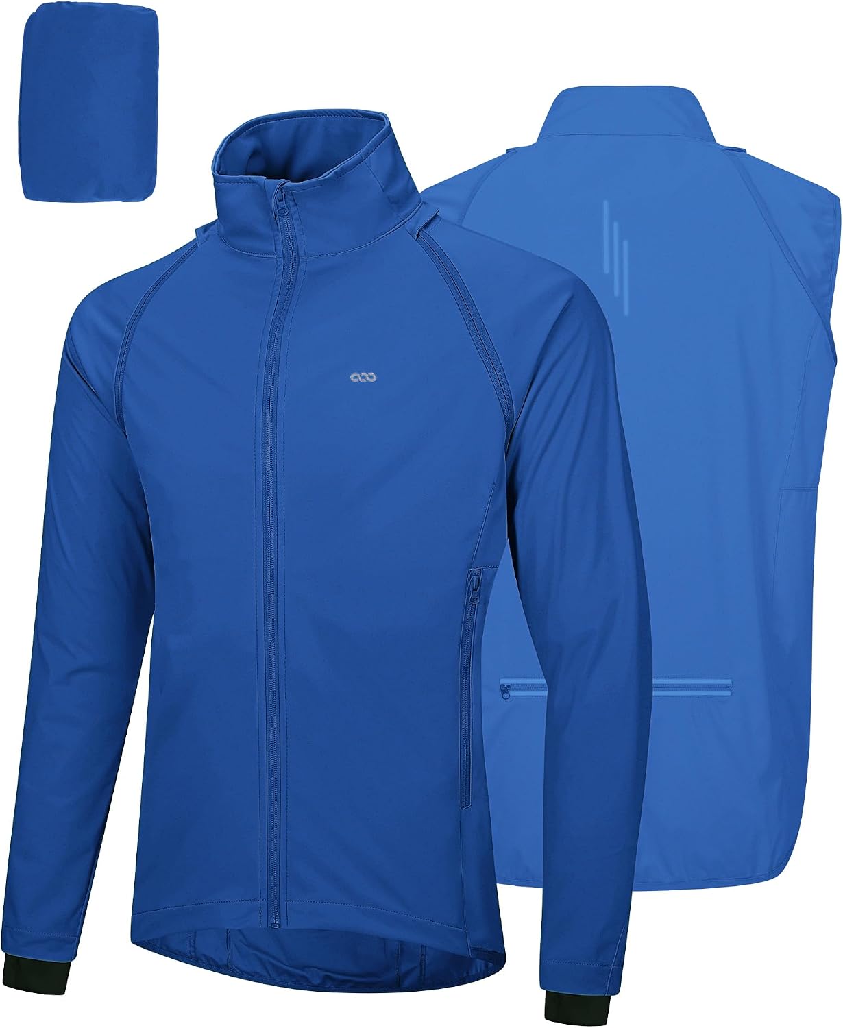 Detalle de 33,000ft Herren Fahrradjacke – Wasserdicht, atmungsaktiv und wandelbar (mit abnehmbaren Ärmeln)