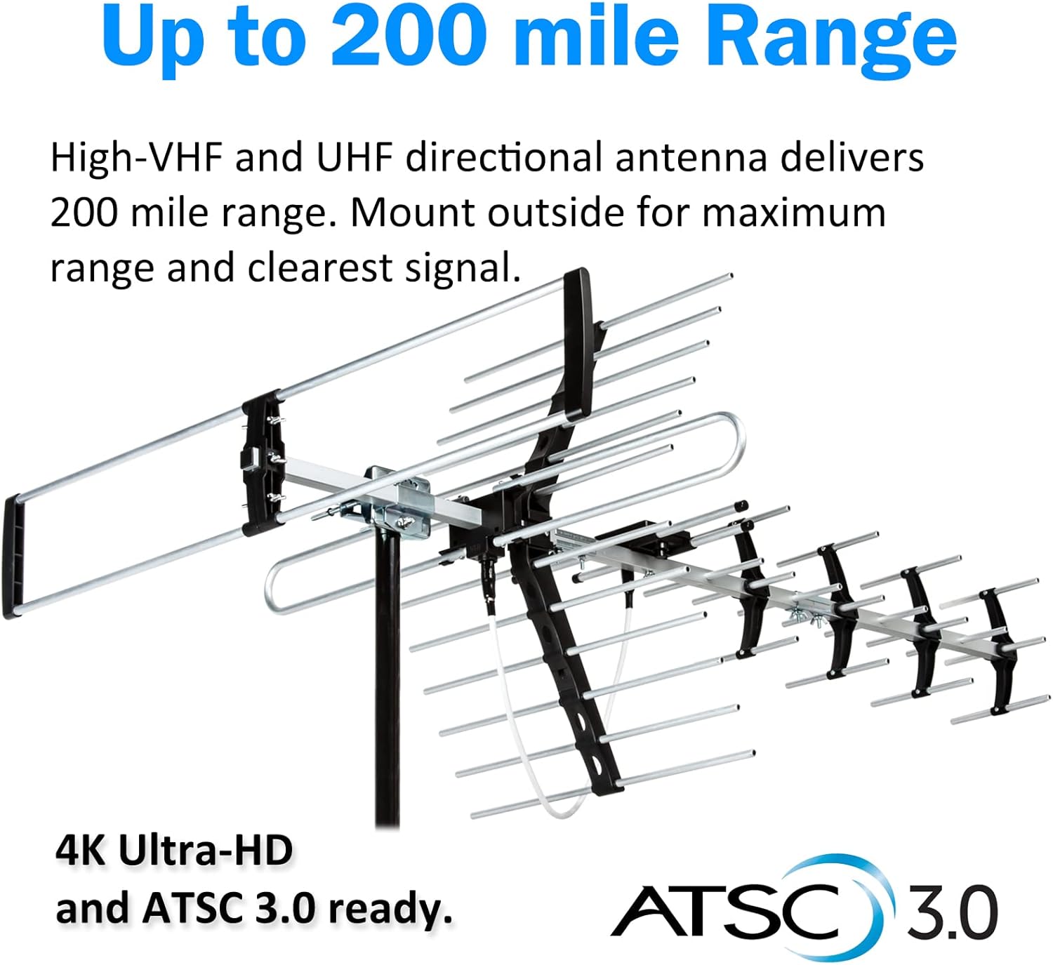 Detalle 2 de Five Star Outdoor HDTV Antenna: Up to 200-Mile Range, ATSC 3.0 Ready