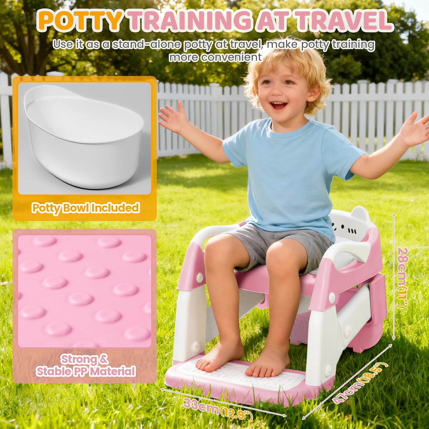 Detalle de Orzbow Réducteur toilette enfant 42–46 cm 🚽