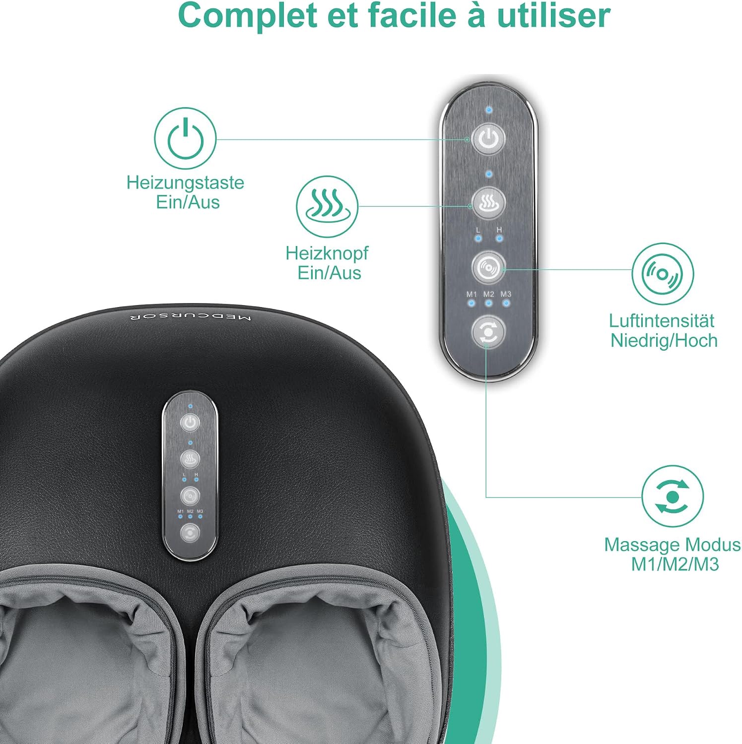 Detalle 2 de Medcursor Fußmassagegerät 15 Minuten 🦶