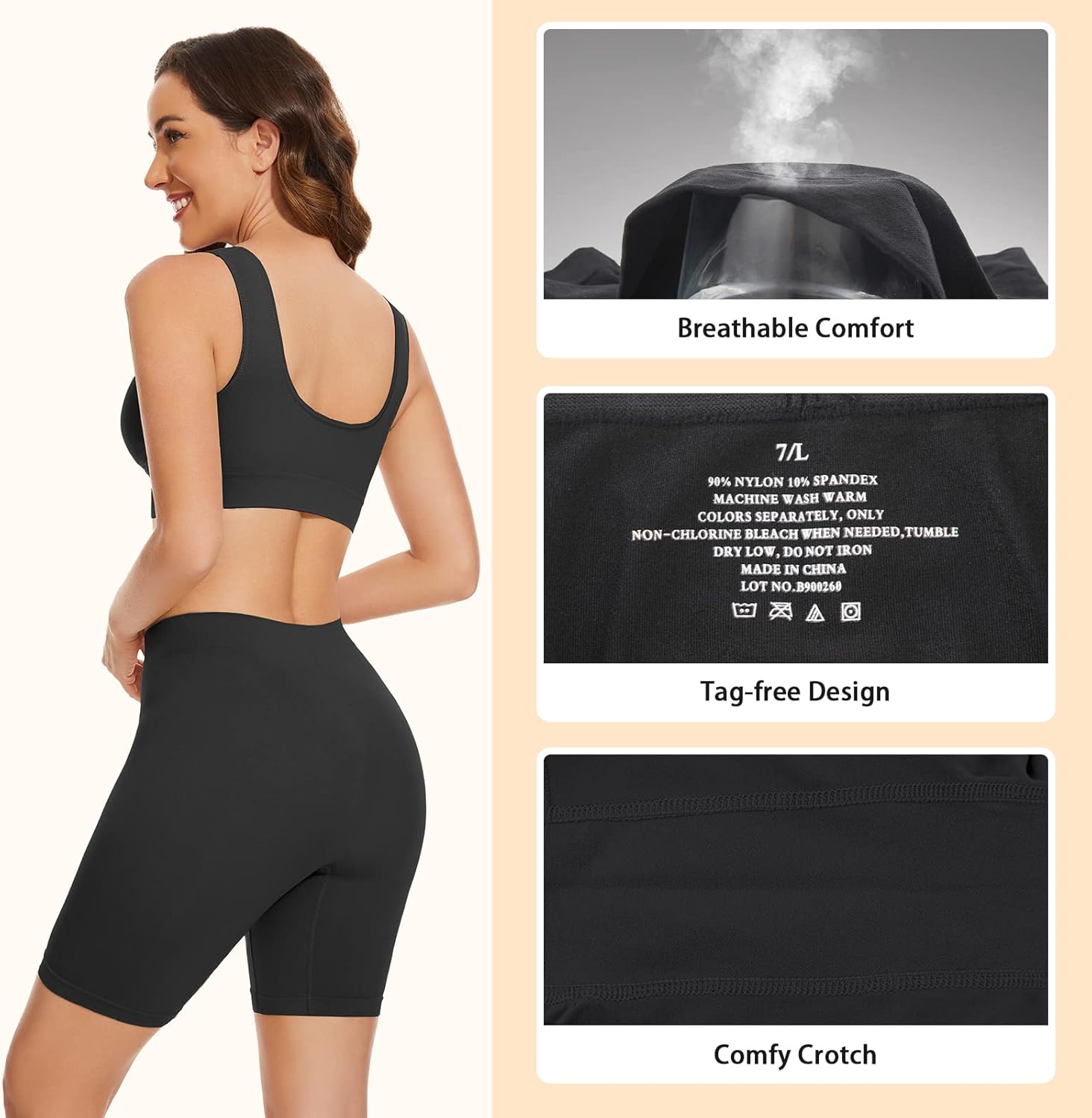 Detalle 2 de SIHOHAN Women Anti Chafing Shorts Slip Shorts – Seamless, Tagless Boxer Briefs for Under Dresses
