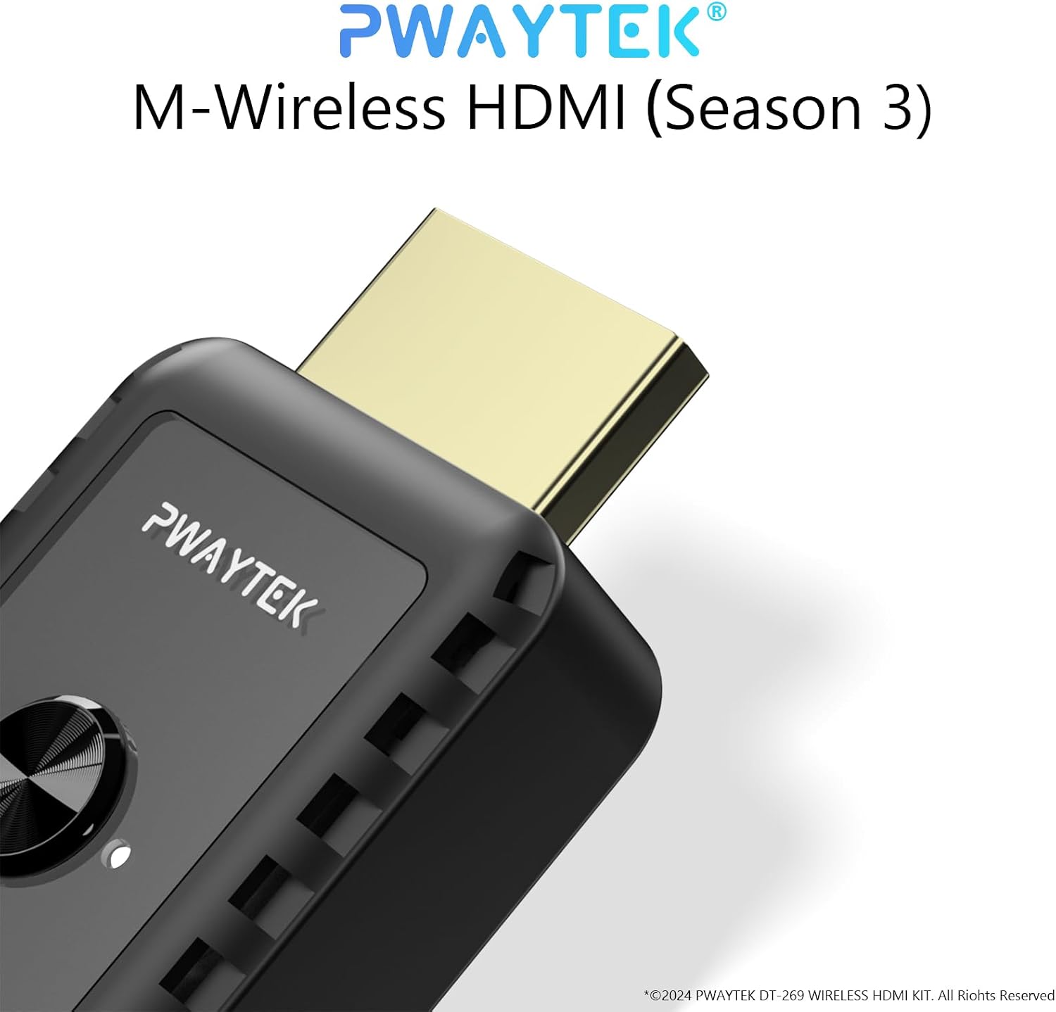 Detalle de PWAYTEK Wireless HDMI Transmitter and Receiver: 4K Decode, 1080P Output, 50m/164ft Dual-Band