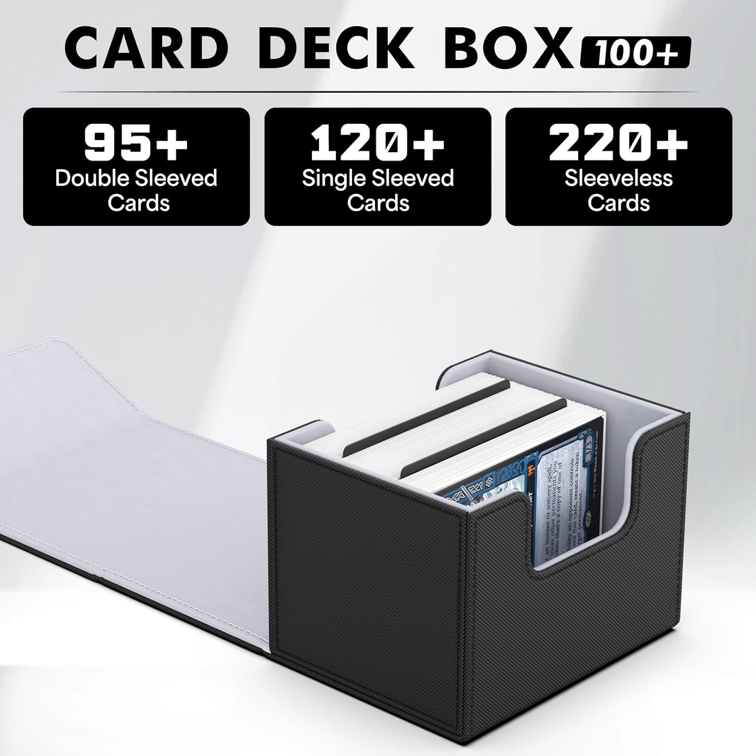 Detalle de ZLCA Card Deck Box Holds 120+ Cards ๐ด