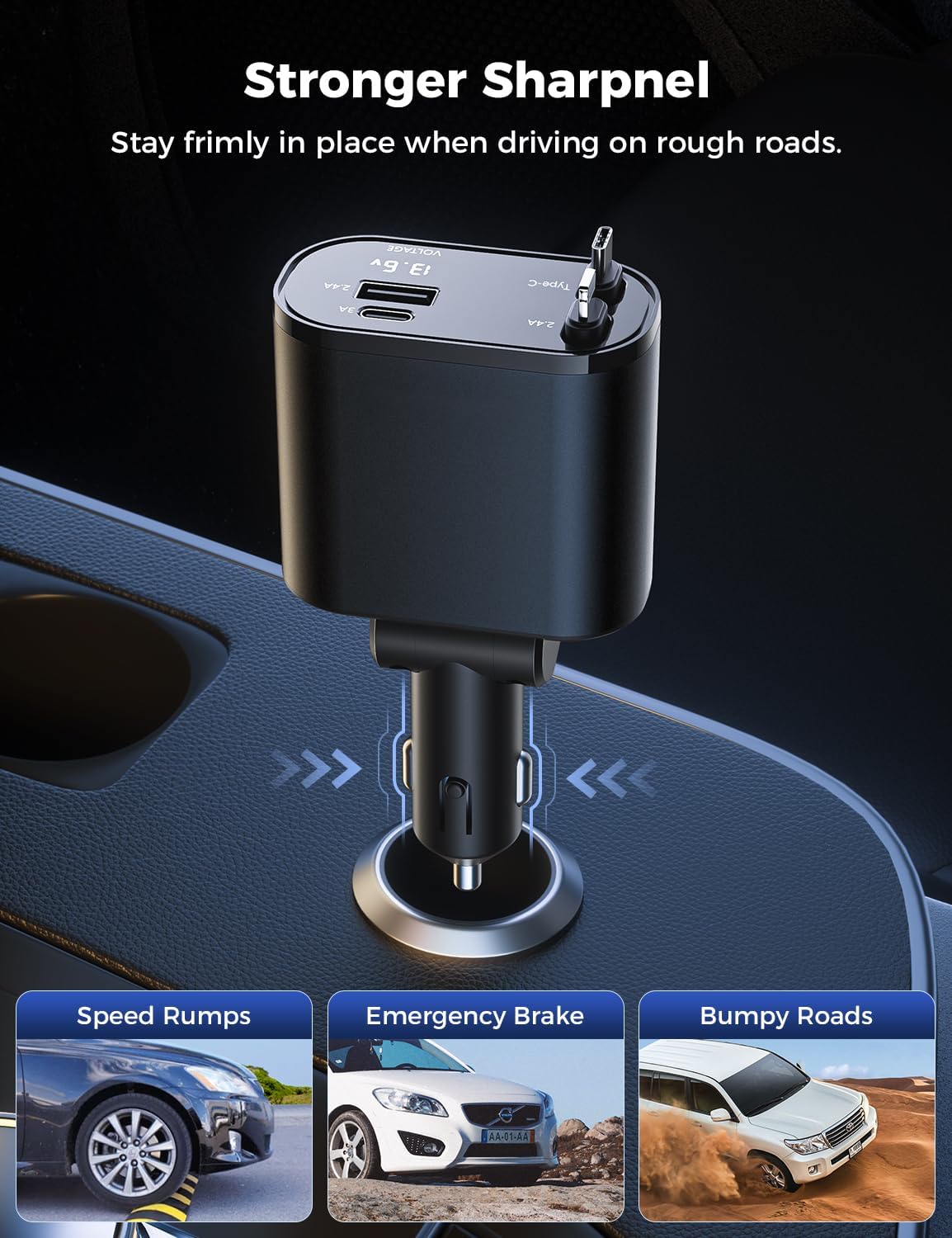 Thumbnail 6 de SUPERONE Retractable Car Charger 69W