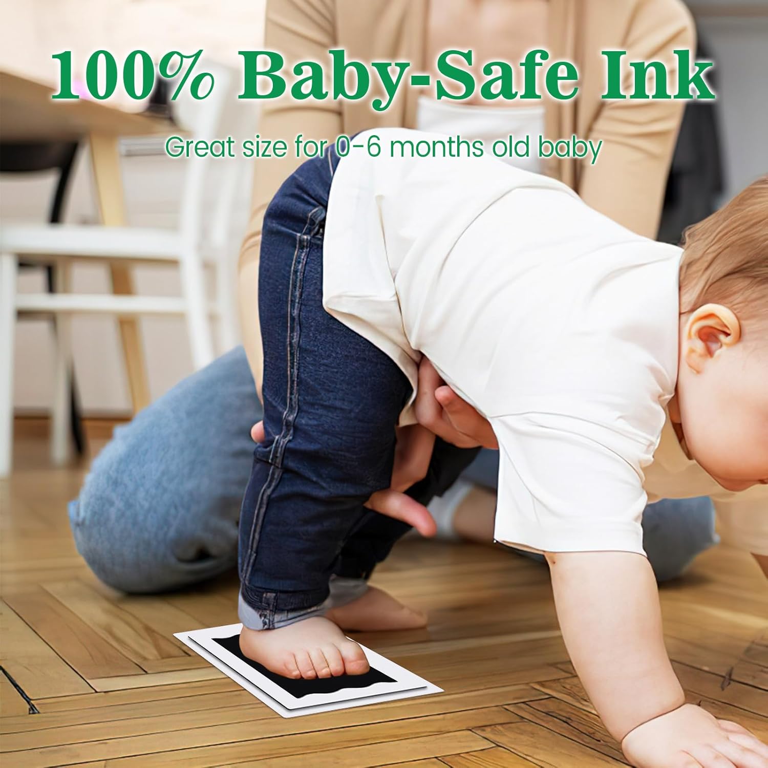 Thumbnail 3 de Nabance Baby Hand & Footprint Kit – Inkless, Clean Prints with Photo Frames