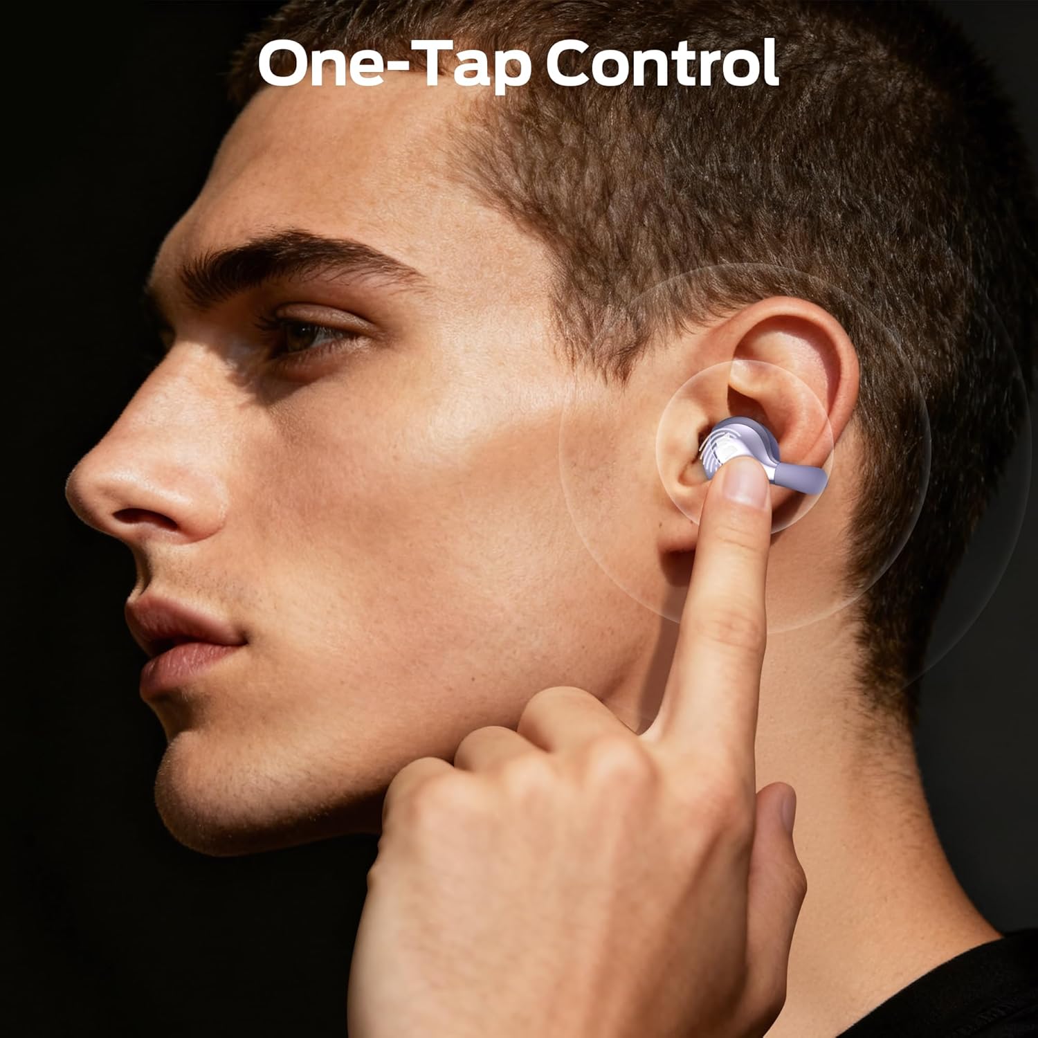 Detalle 1 de Monster Open Ear AC225 Bluetooth 6.0 Clip-On Headphones with ENC Mic (Purple)