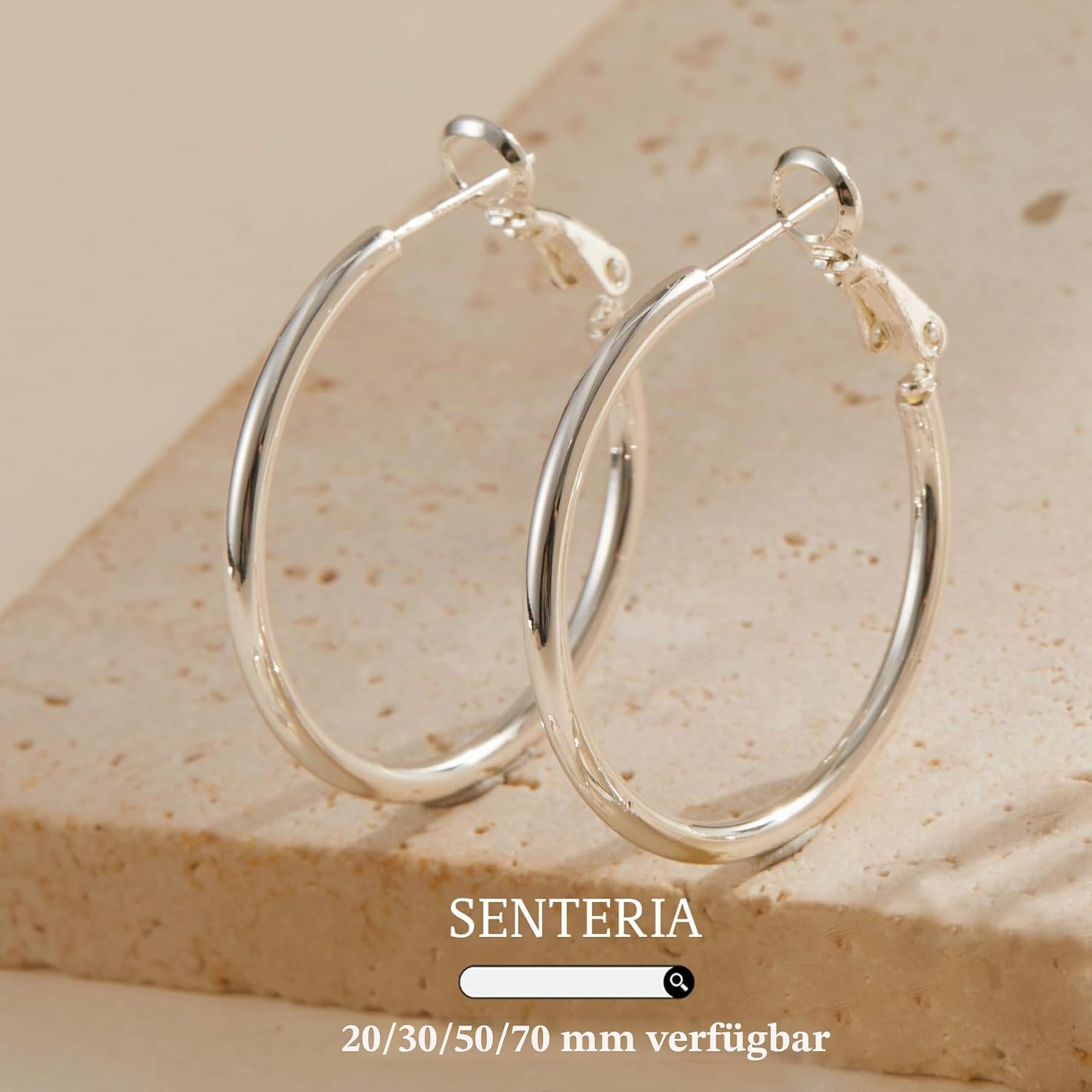 Thumbnail 5 de Senteria 2mm Silber Creolen 925 Ohrringe Damen