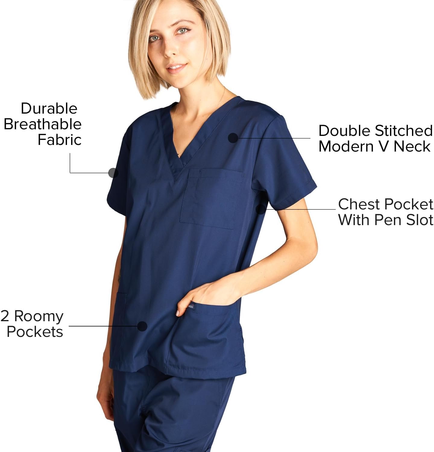 Thumbnail 5 de Dagacci Scrubs Medical Uniform Set – Unisex Top & Pants