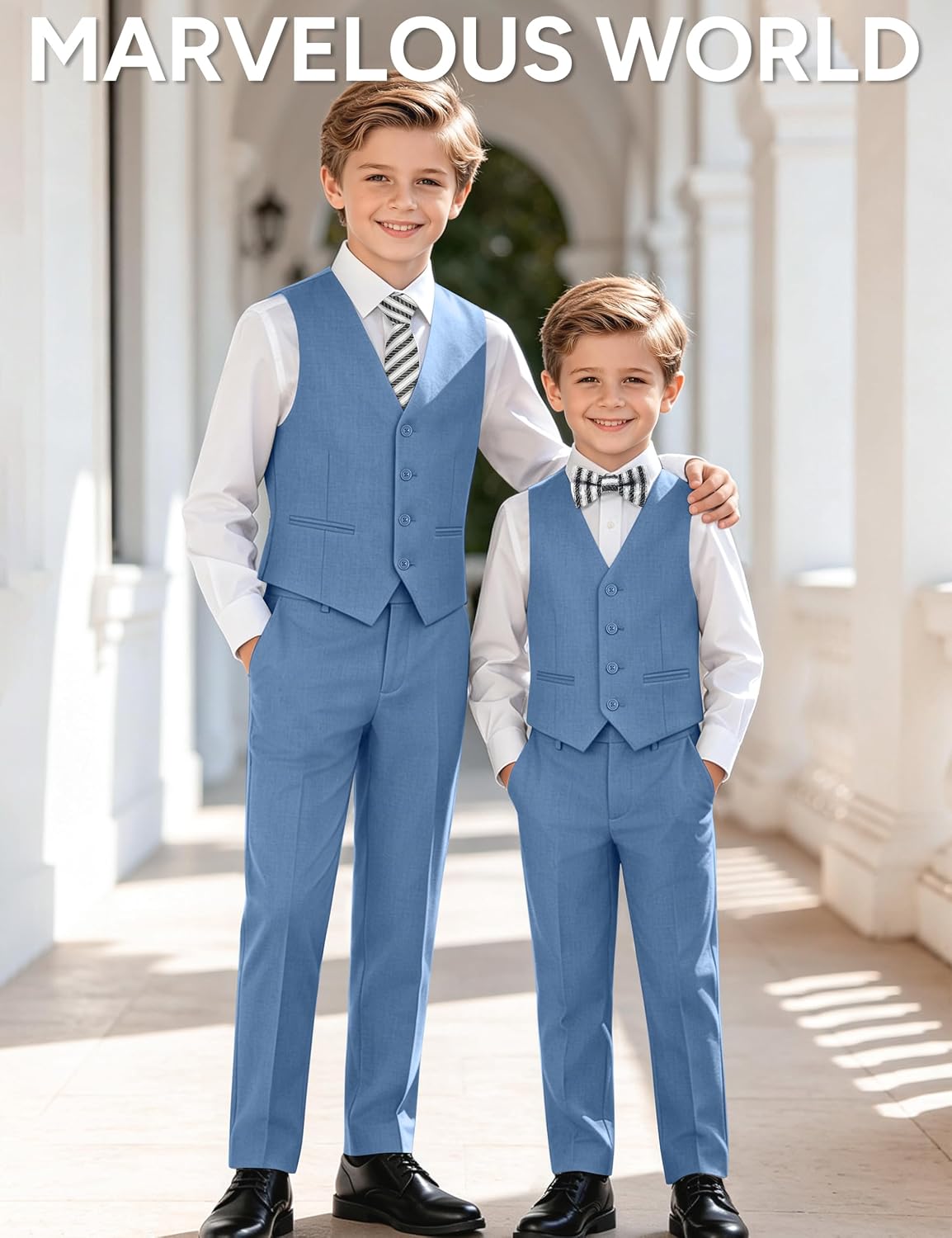 Thumbnail 3 de Marvelous World Boys' Slim Fit Suit Set