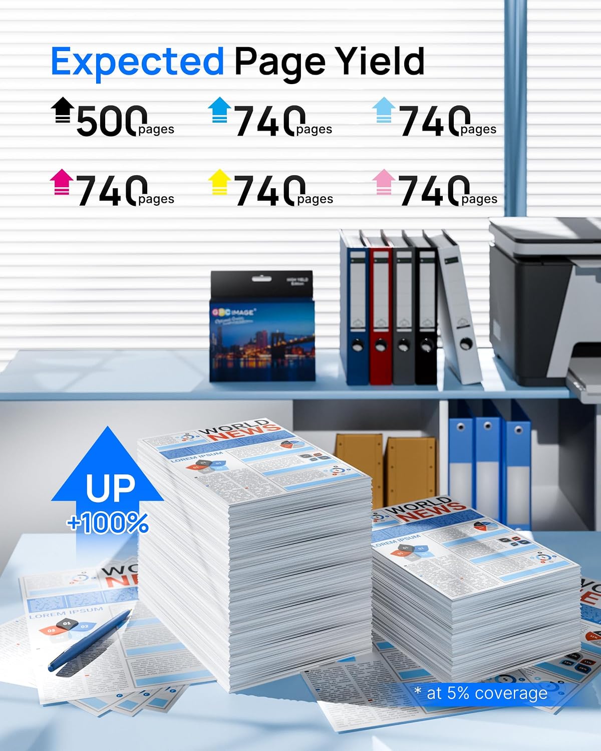 Detalle de GPC Image 14-Pack 24XL Ink Cartridges for Epson Expression Photo Printers
