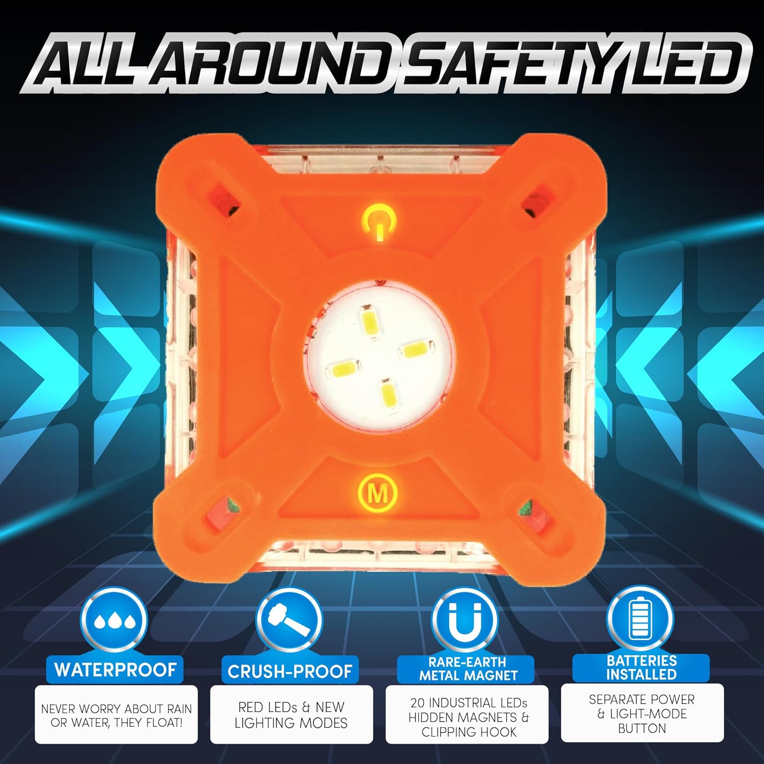 Detalle de MARCALA Emergency LED Road Flares 3-Pack