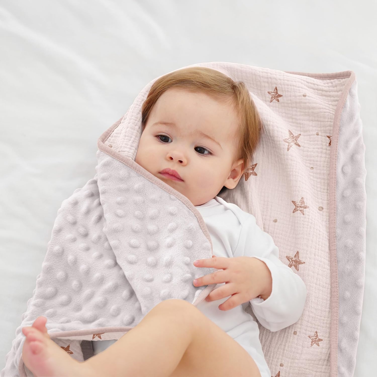 Thumbnail 6 de Susurration Baby Blanket for Unisex - Pink Star 75x100 cm