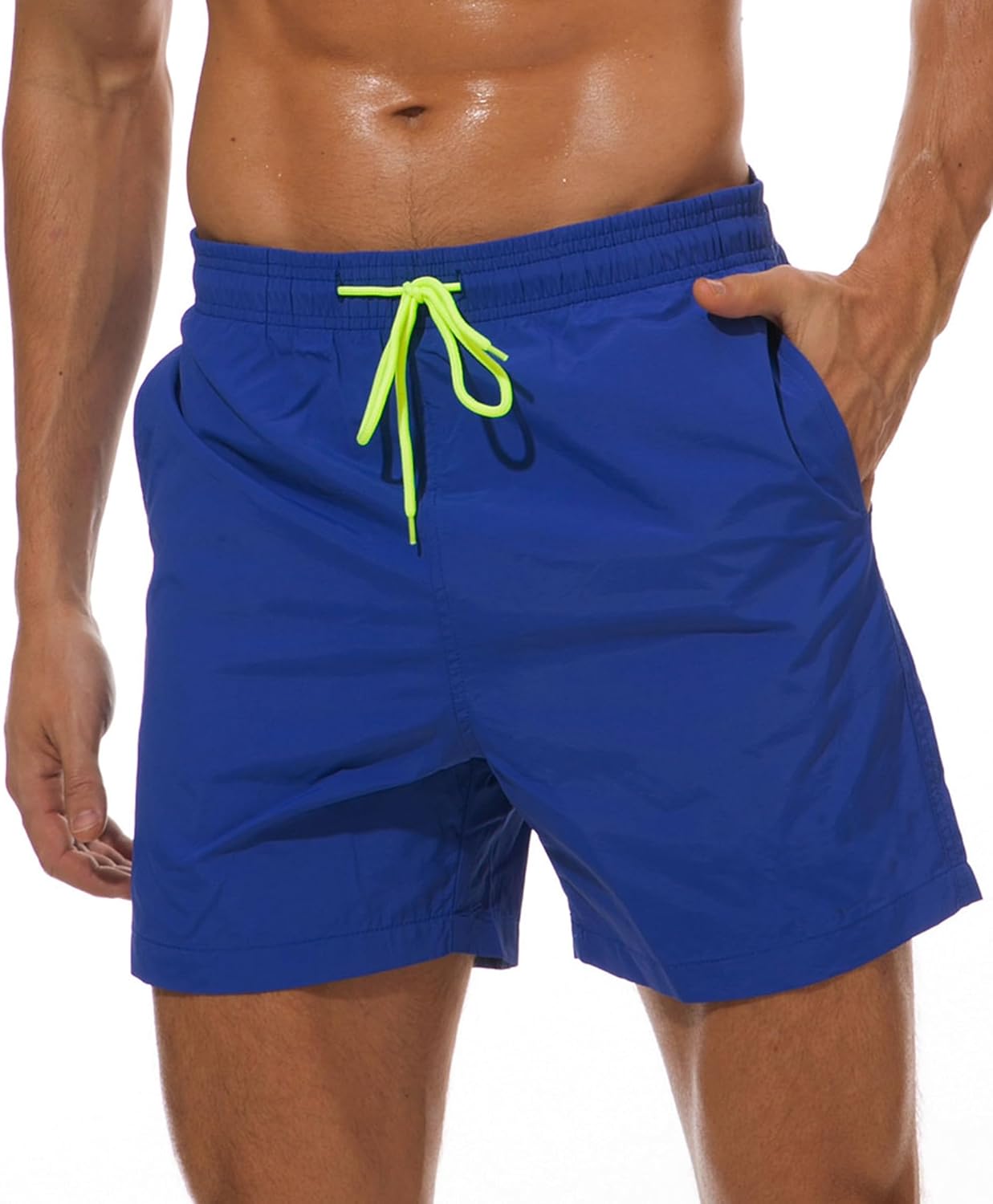 Thumbnail 6 de Kfnire Herren-Badeshorts mit Schnelltrocknung, Taschen & kontrastierendem Kordelzug