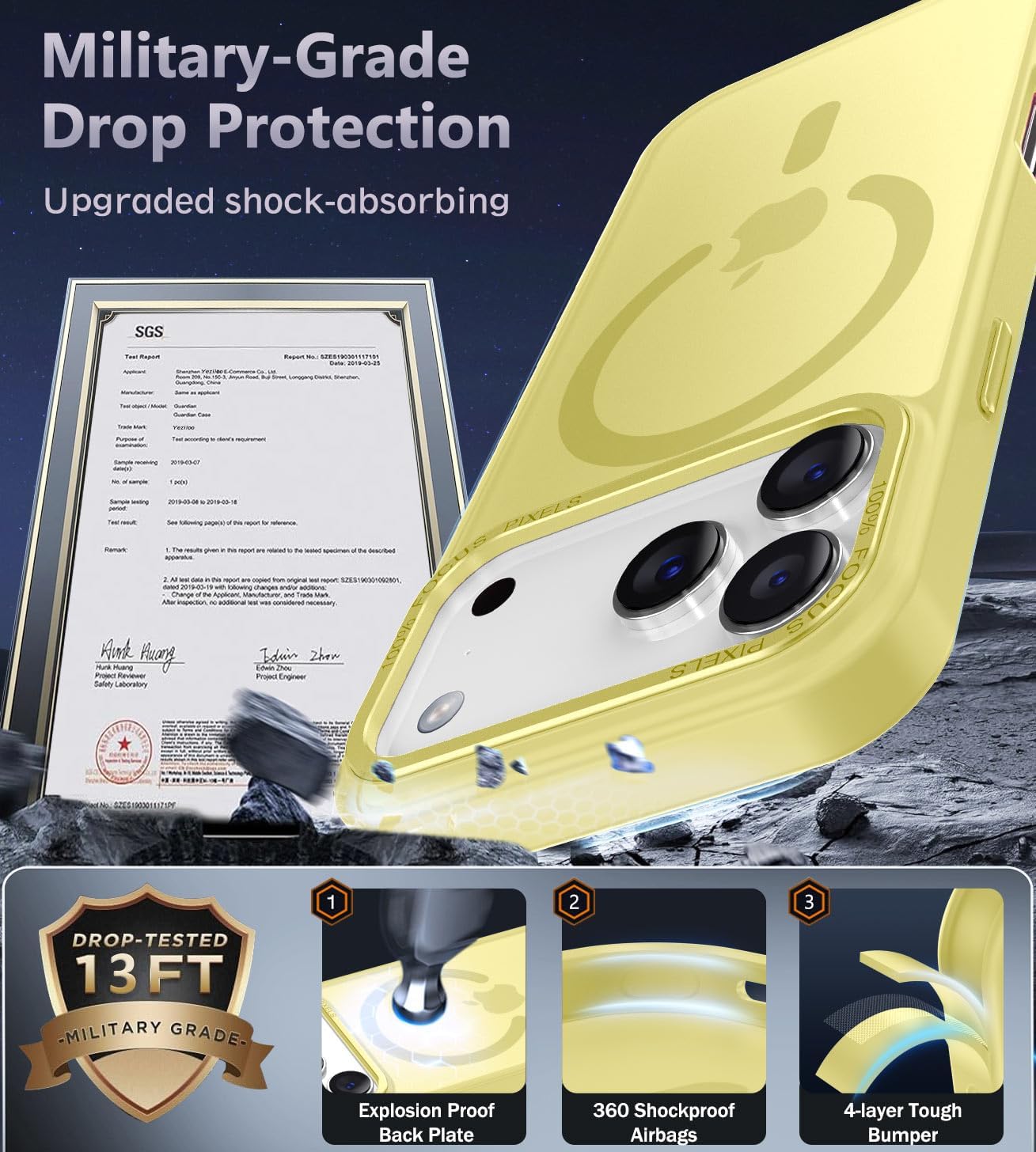 Thumbnail 4 de Newfuture Magnetic Case for iPhone 17 Pro with Military-Grade Protection