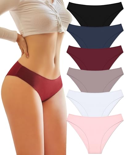BeReady Bragas Mujer Algodón Pack 6 – Cintura Media, Elástico y Transpirable (Algodón 95%)