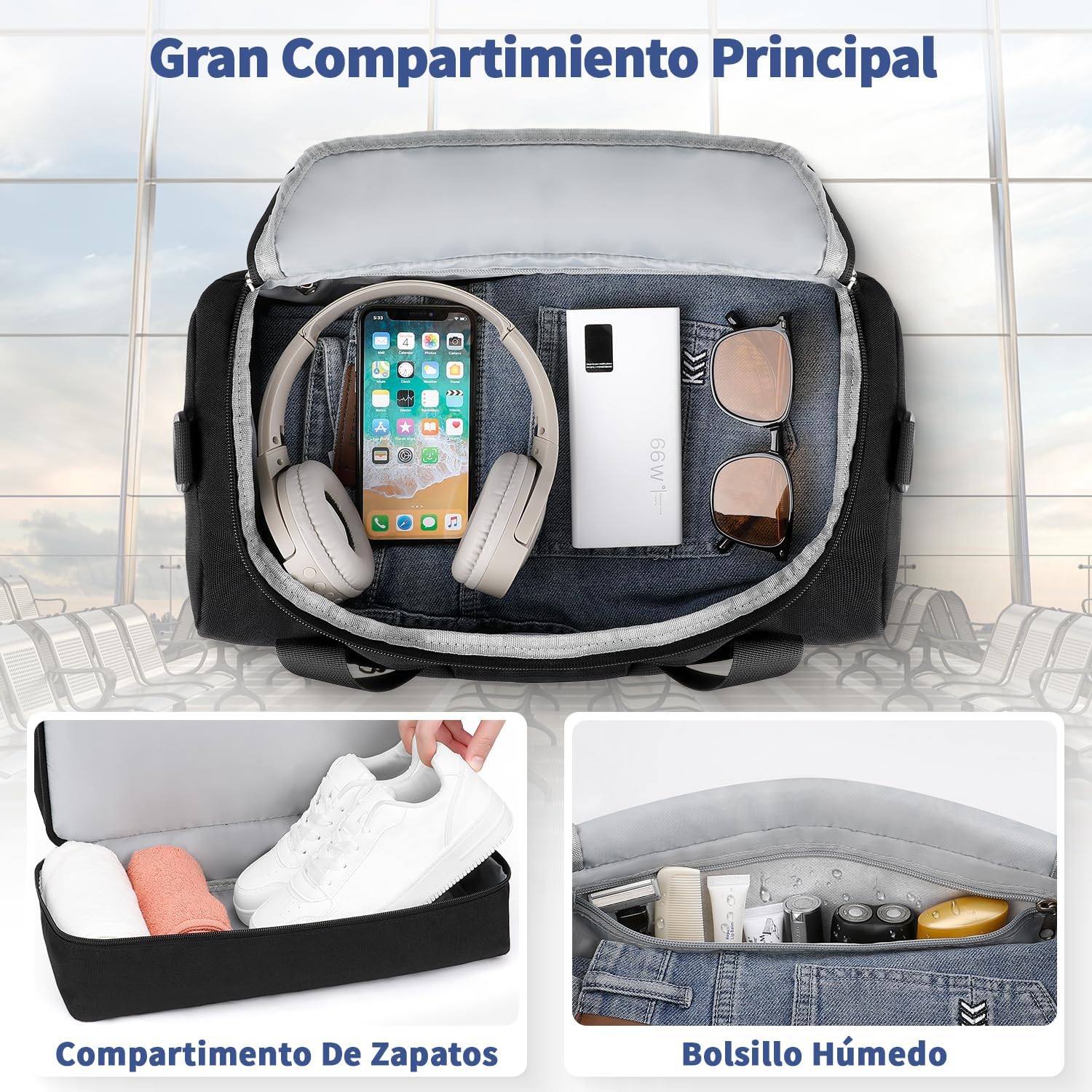Detalle 2 de VSNOON Ryanair 40x30x20 24L Bolso de cabina