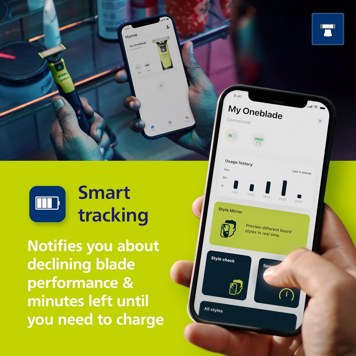 Thumbnail 3 de Norelco Philips OneBlade 360 with Connectivity