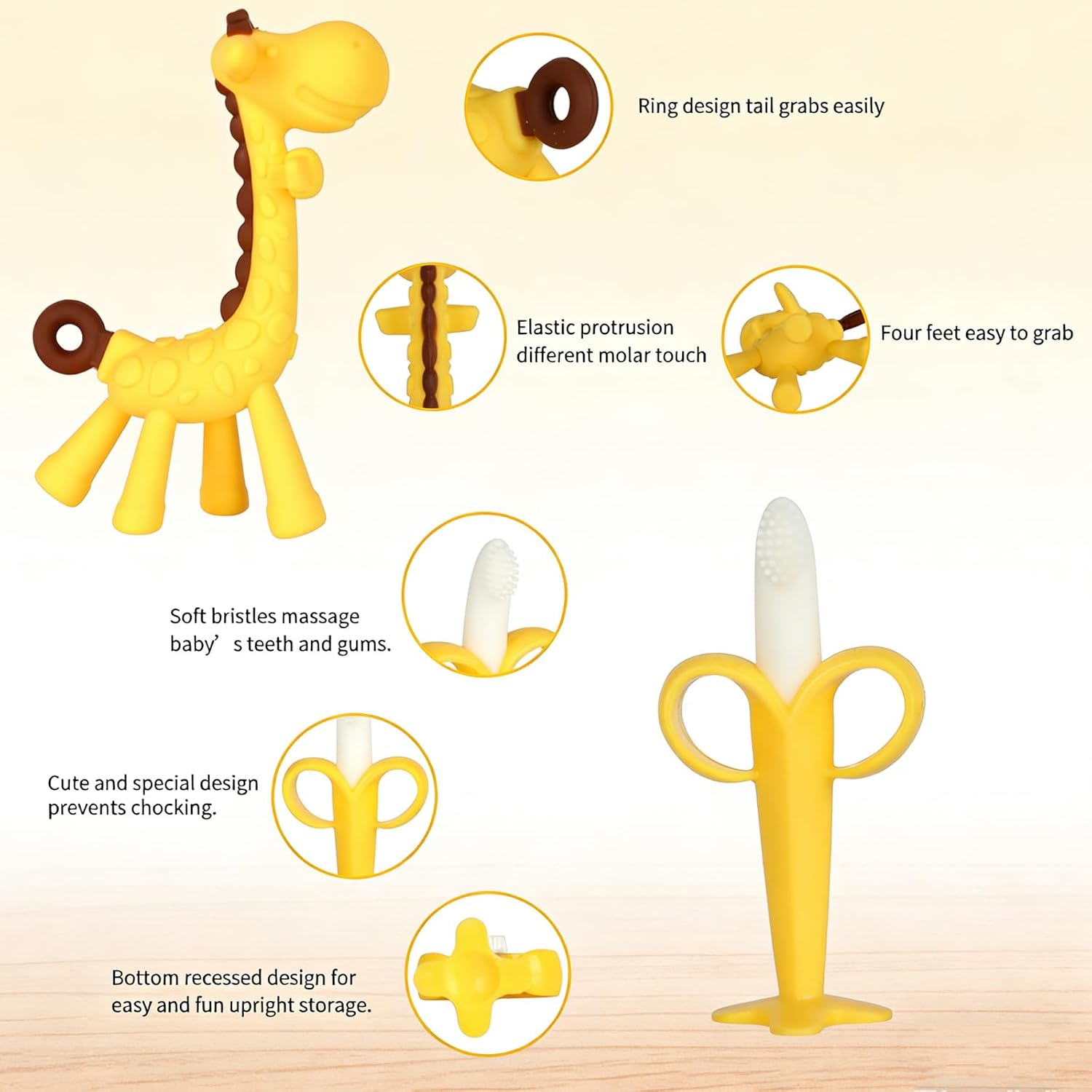 Thumbnail 4 de HAILI XMGQ Banana Silicone Teether 3 Months
