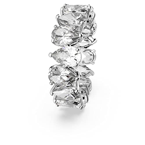 Detalle de Swarovski Anillo Vittore con Circonita en talla pera - Blanco con baño de rodio