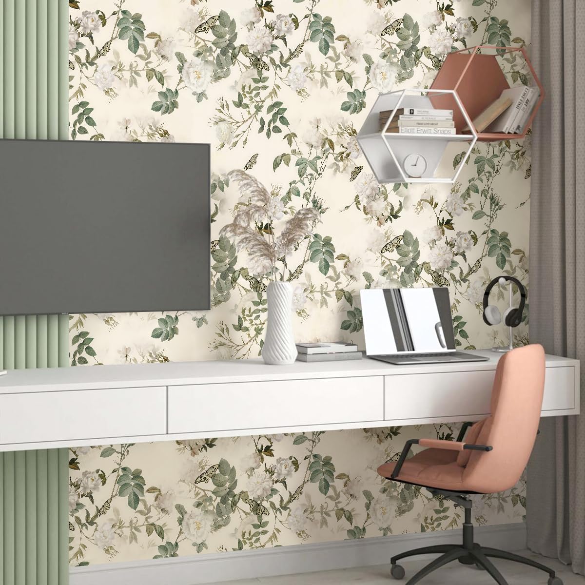 Detalle de Wudnaye Peel-and-Stick Wallpaper, 16.9" × 118