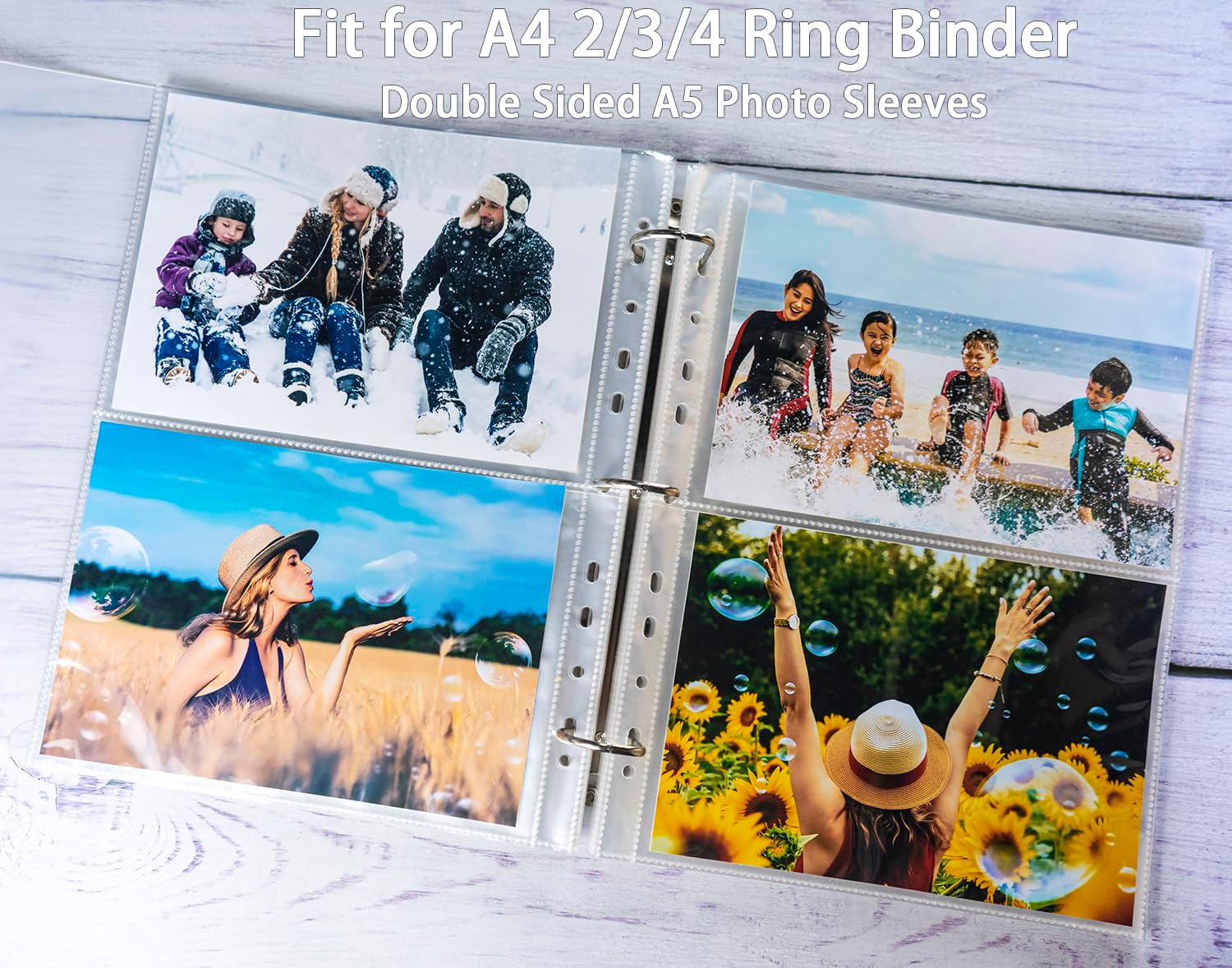 Thumbnail 1 de A4 Photo Sleeves Pack 30, 2‑compartment top‑load 📷