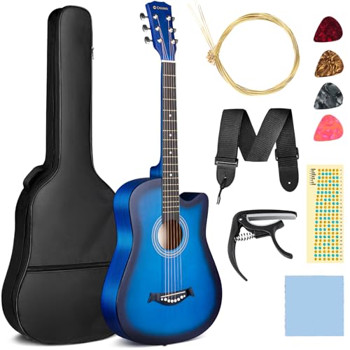 Detalle de CAHAYA Guitarra Acústica de 38 Pulgadas CY0354: kit completo para principiantes