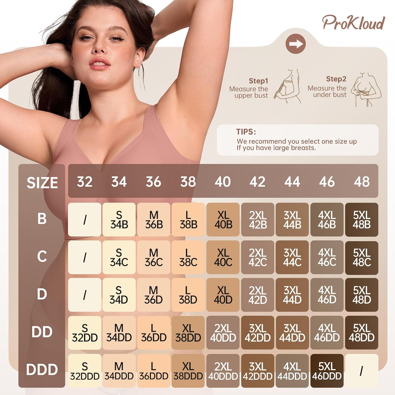 Thumbnail 6 de ProKloud Wireless Full-Coverage Bra with Semi-Fixed Pads