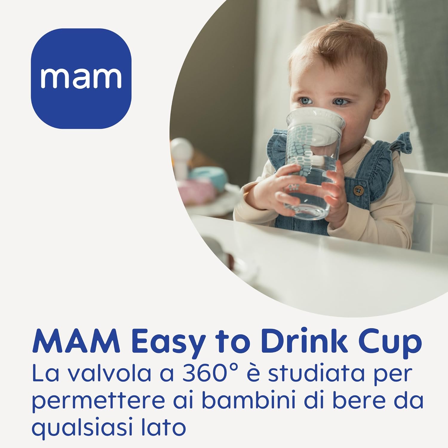 Thumbnail 1 de MAM Easy to Drink Cup 360° (set da 2 da 290 ml) con valvola 360° anti-perdite, tazza bambini 8m+ in Tritan trasparente – verde