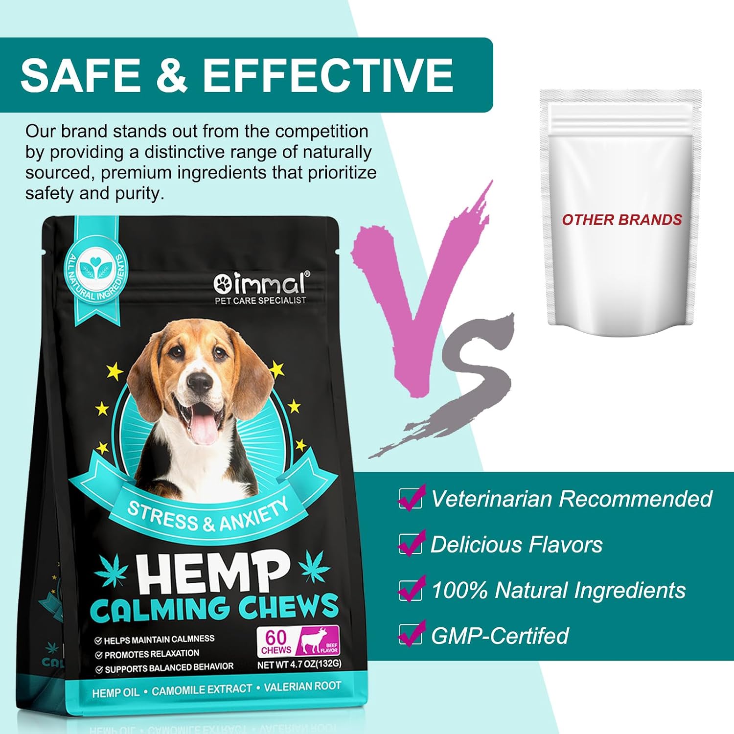 Thumbnail 5 de YaqvYoNg Calming Chews 60 for Dogs