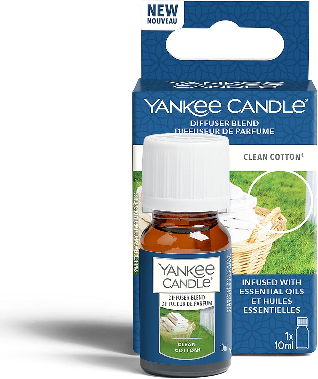 Yankee Candle Clean Cotton ricarica olio per diffusore a ultrasuoni (10 ml)