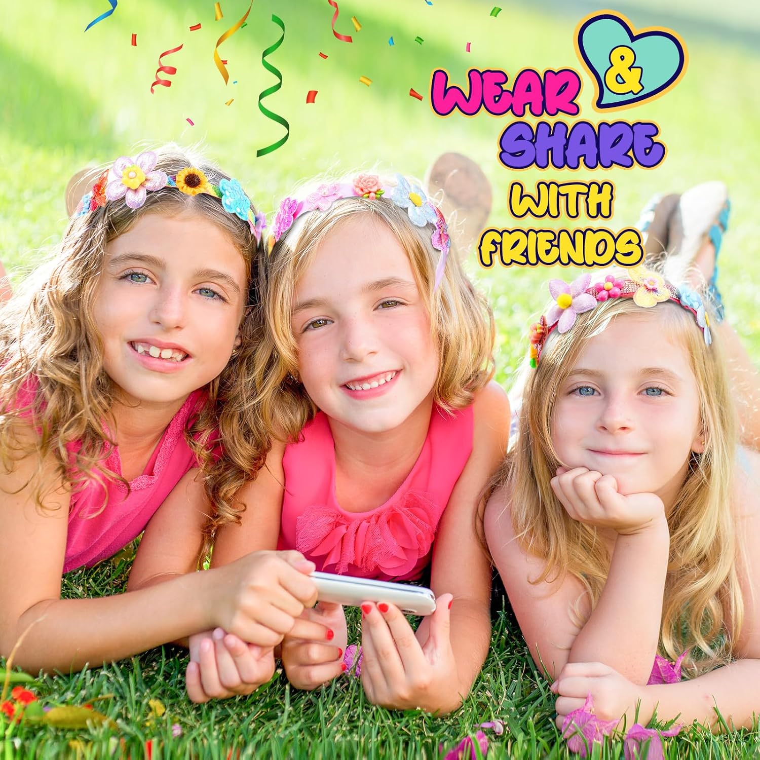 Detalle de HappyKidsClub Regalo Bambina 4-10 Anni: Kit Lavoretti per Cerchietti e Accessori Capelli