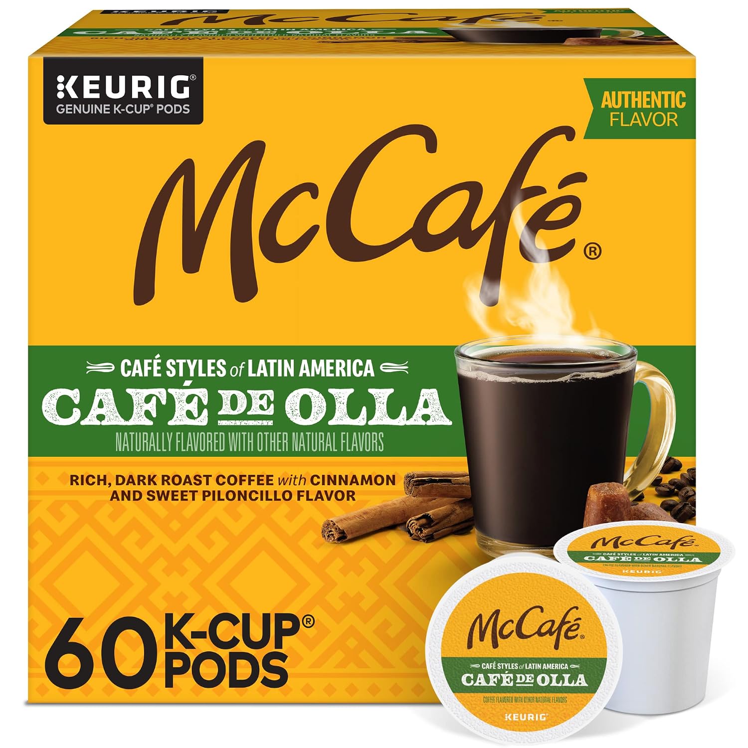 Detalle de McCafe Cafe de Olla K-Cup Coffee Pods, Dark Roast, 60 Count