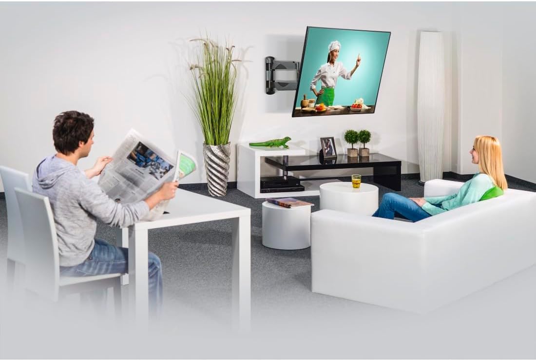 Thumbnail 4 de Hama TV Wandhalterung schwenkbar, neigbar, ausziehbar für 32–65 Zoll – VESA 75x75 bis 400x400, bis 35 kg, 3 Gelenke, schwarz