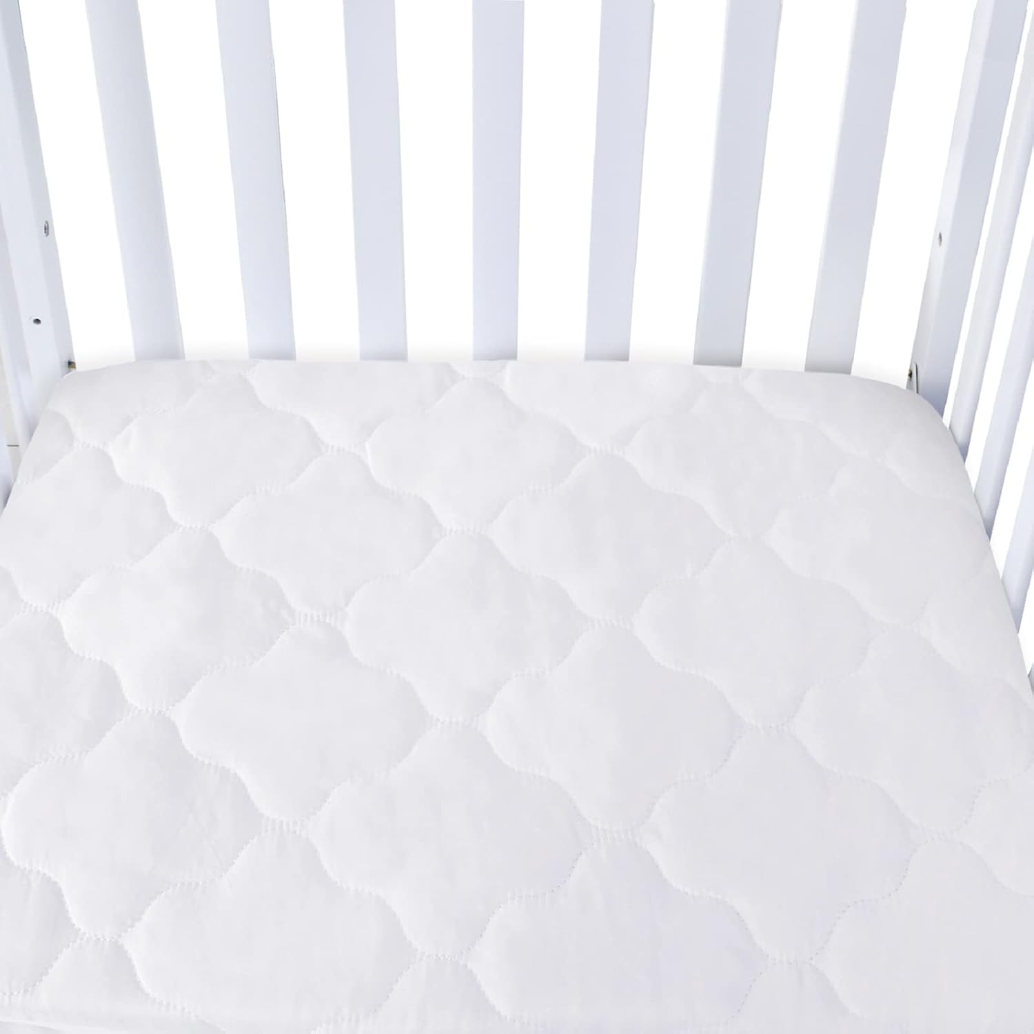 Thumbnail 2 de Cot Mattress Protector Quilted Waterproof Pad Cover 60 x 120cm