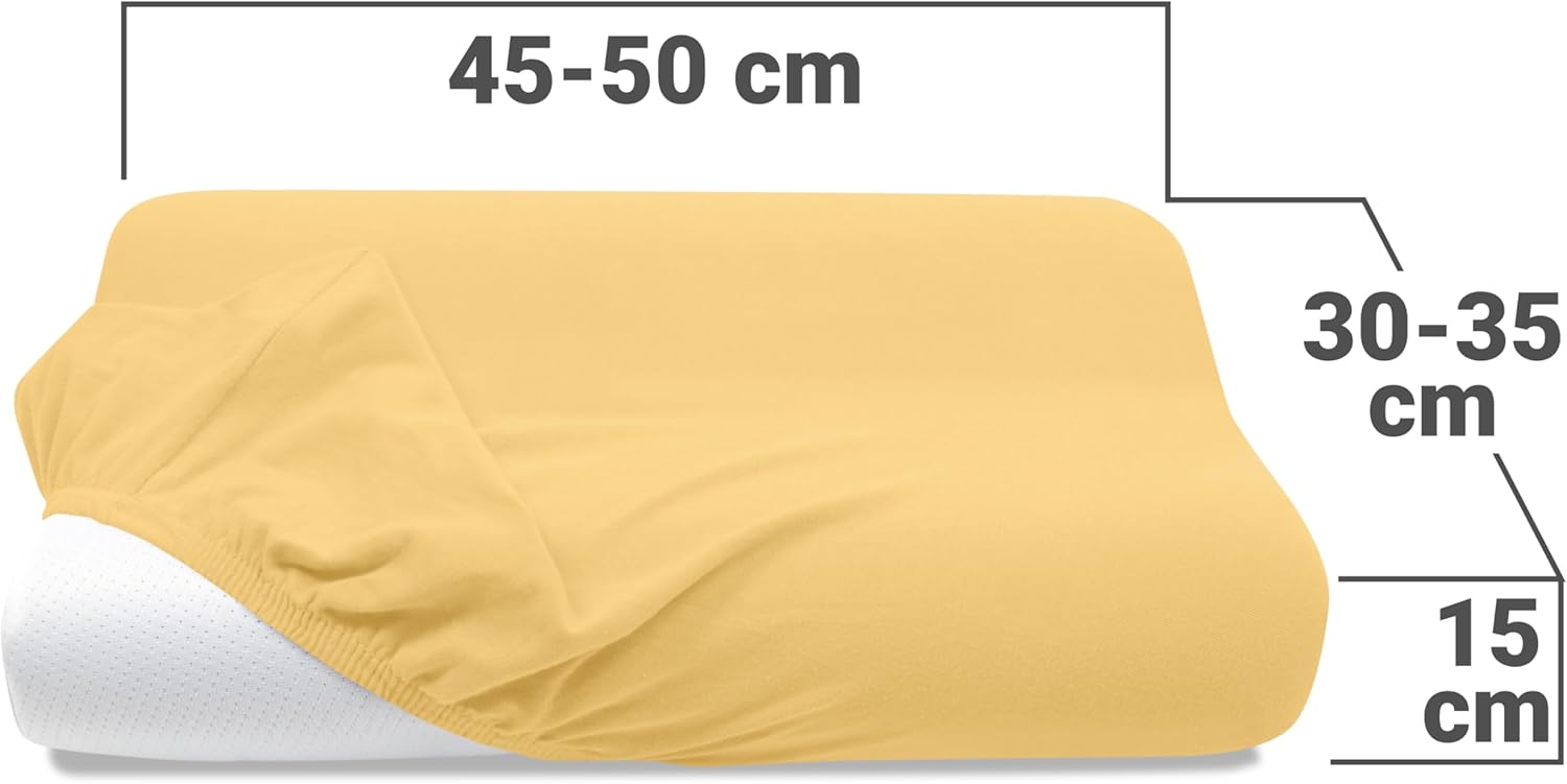 Thumbnail 2 de Emily's Check – Lot de 2 housses d'oreiller cervical 30-35 x 45-50 cm, abricot