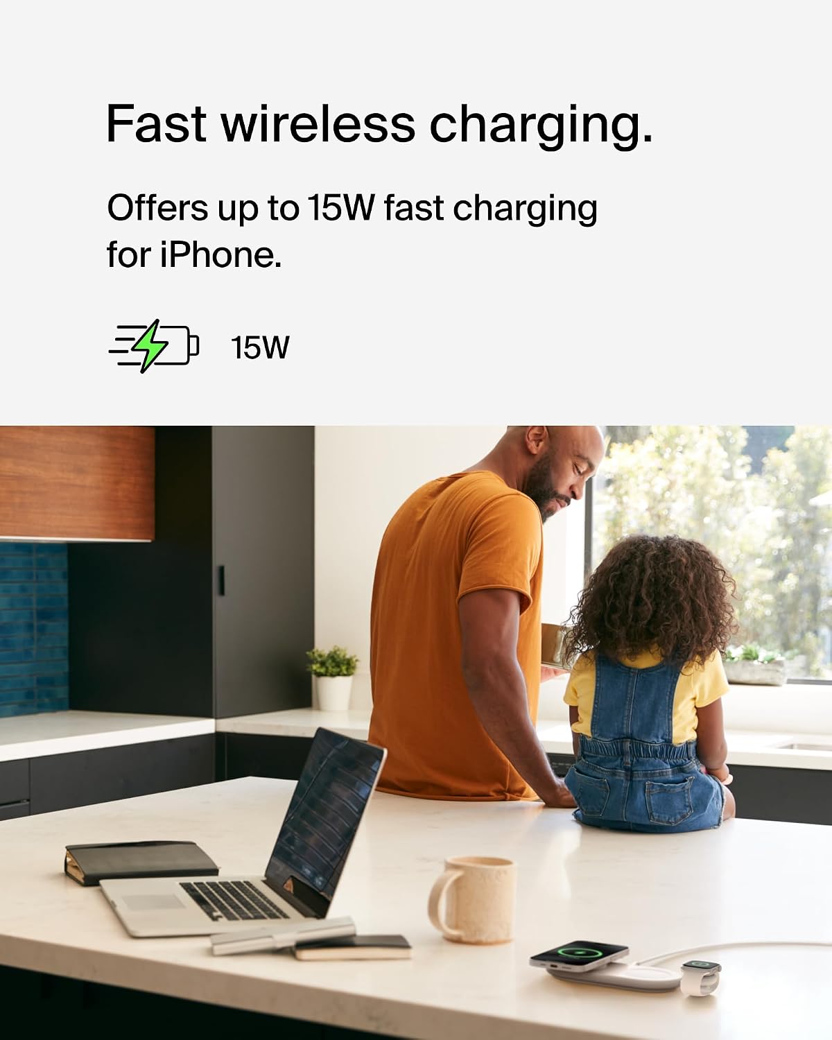 Detalle 2 de Belkin 3‑in‑1 MagSafe Charging Pad 15W