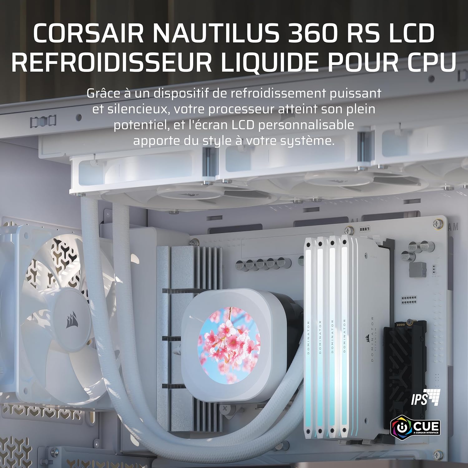 Detalle 2 de CORSAIR NAUTILUS 360 RS LCD Watercooling 360 mm