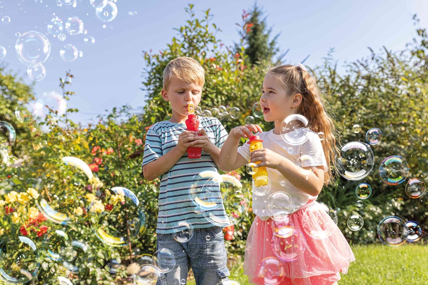 Detalle de PUSTEFIX Zauberbär Rot I – Seifenblasenwasser 180 ml