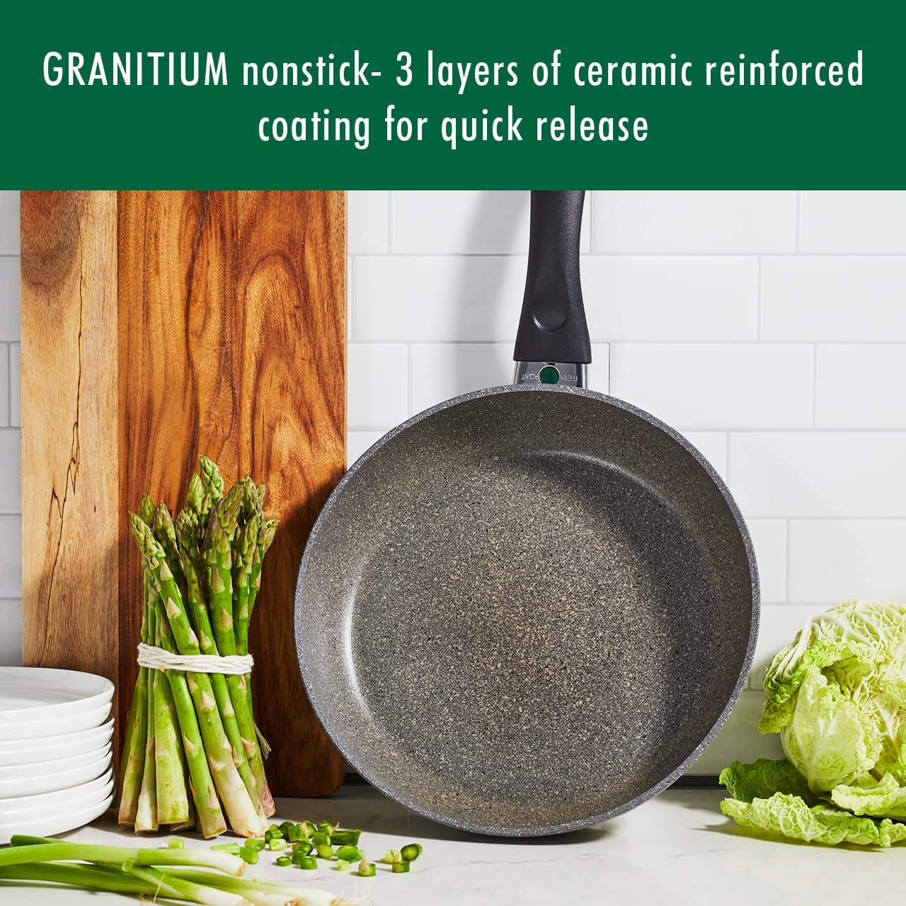 Thumbnail 4 de Ballarini Parma 75001-652 Forged Aluminum Nonstick Cookware Set, 10-Piece, Granite