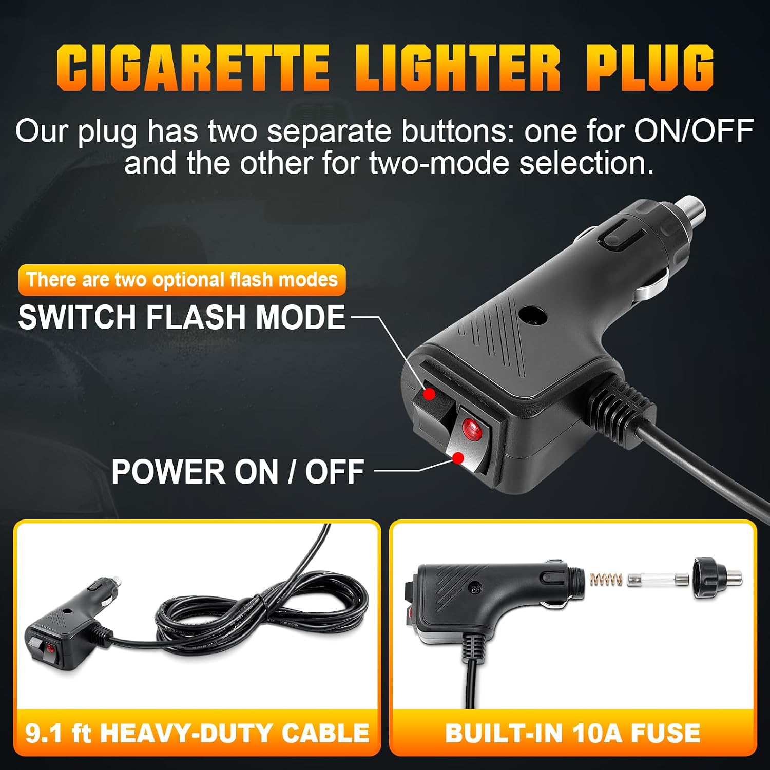 Thumbnail 4 de Willpower Amber Beacon Strobe Light 5-inch