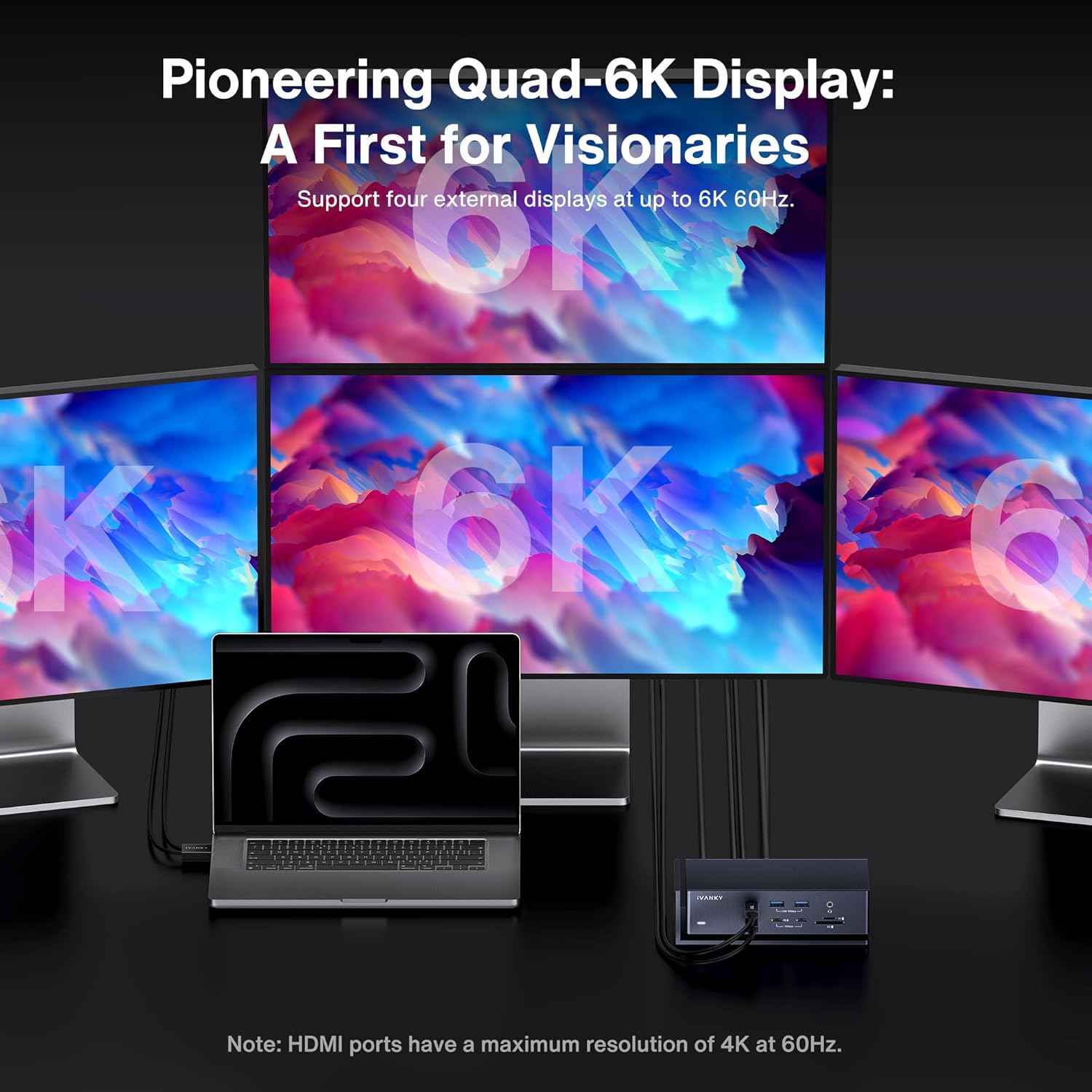 Thumbnail 1 de iVANKY FusionDock Max 1 Dual Thunderbolt 4 Dock (20-in-1) für MacBook mit Quad-Display bis 6K@60Hz
