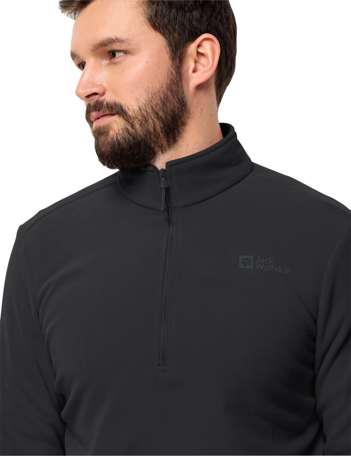 Detalle de Jack Wolfskin Taunus Hz M – męska bluza polarowa Polartec 100 z wysokim kołnierzem