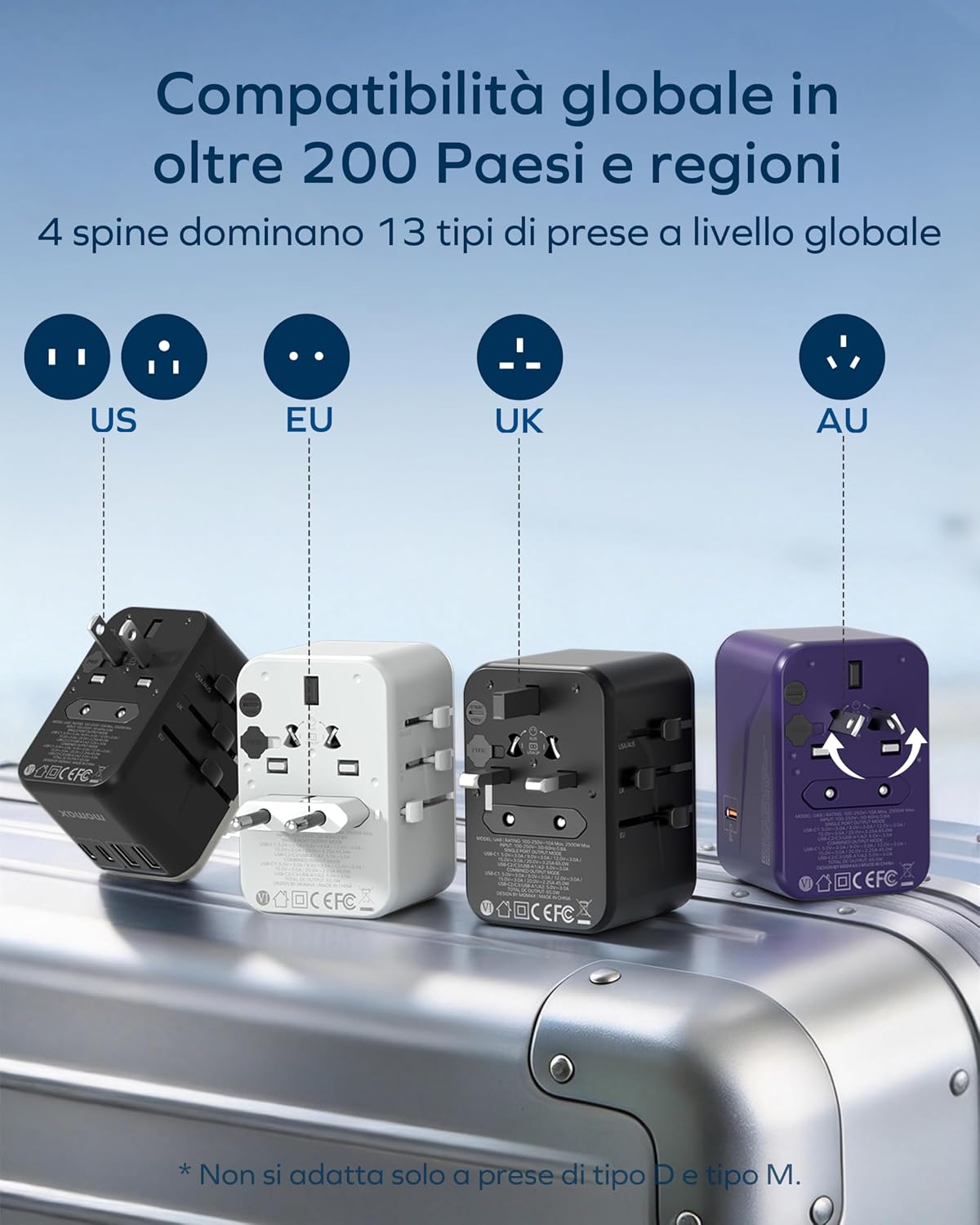 Thumbnail 1 de MOMAX Adattatore universale da viaggio 70W