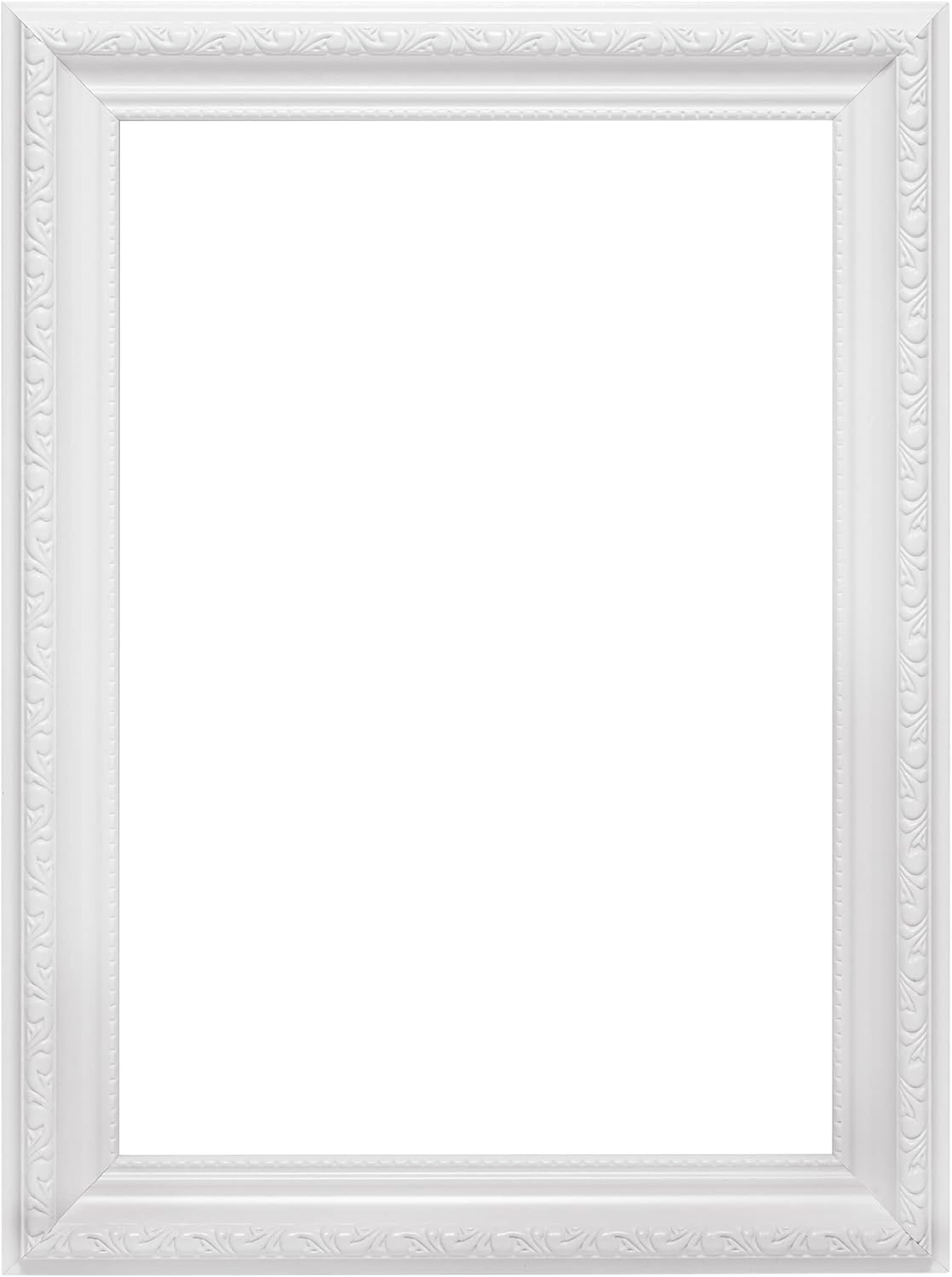Thumbnail 3 de White A4 Ornate Shabby Chic Frame — Ready to Hang or Stand, MDF Backing, High Clarity Perspex