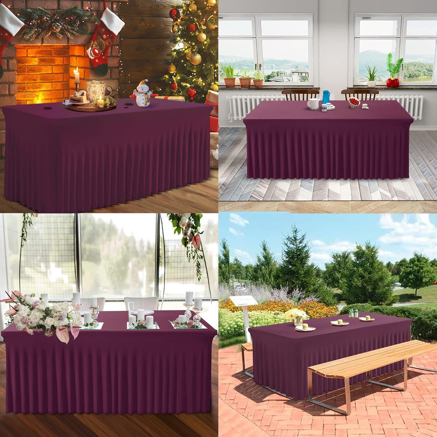 Detalle 2 de BDDC Table Skirts 8ft Tablecloths 🍽