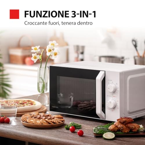 Thumbnail 1 de Toshiba MW2-MG20P(WH) 3-in-1 Forno Microonde Grill Combinato, 20 L, 800 W + Grill 1000 W, Bianco