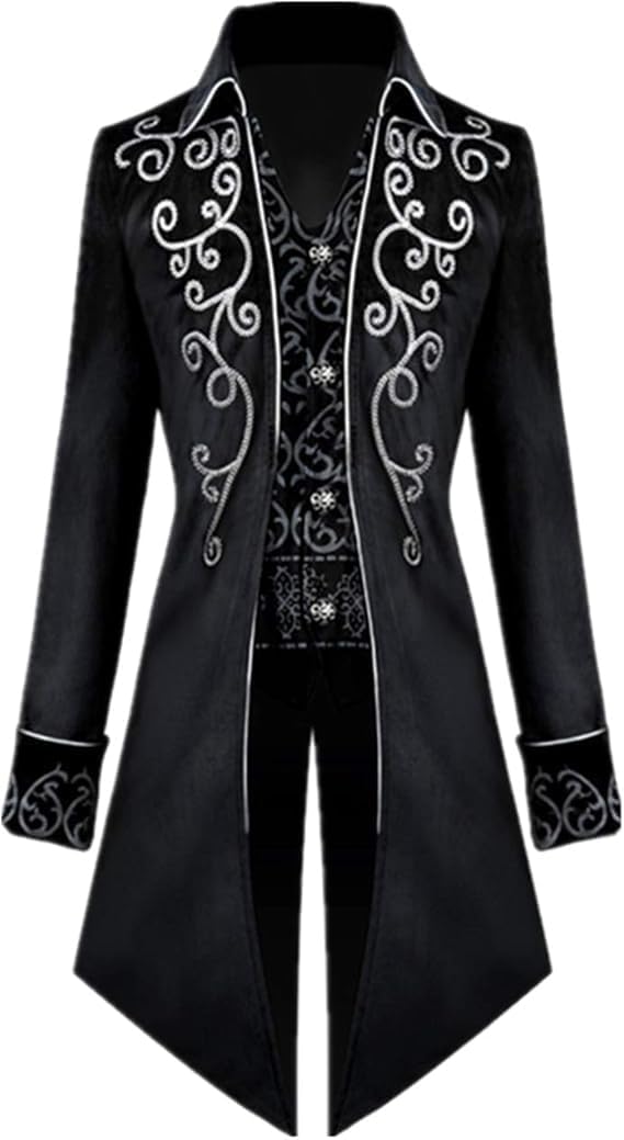 Detalle 2 de YQVGFBY Herren Steampunk Frack Jacke 🎭