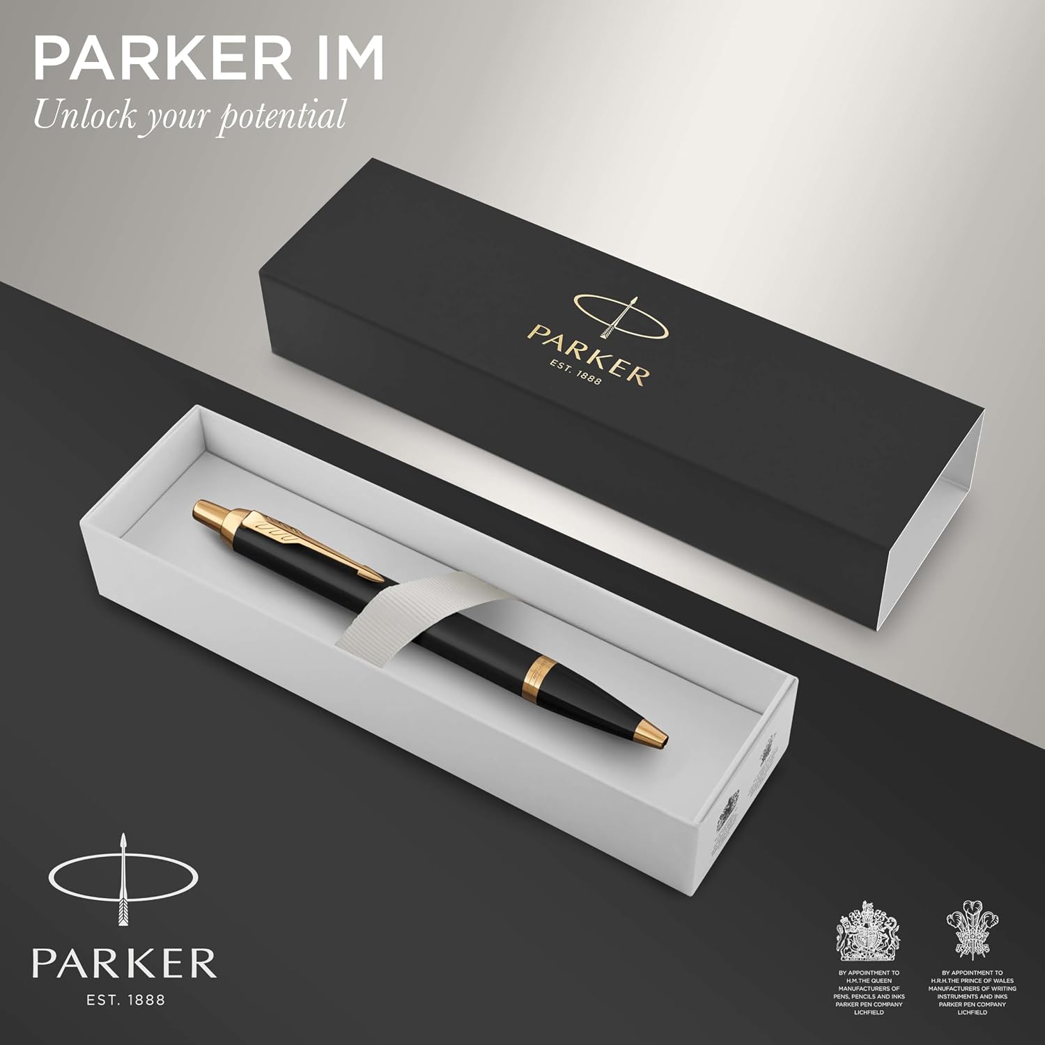 Thumbnail 1 de Parker IM Bolígrafo negro dorado | Estuche de regalo ✒