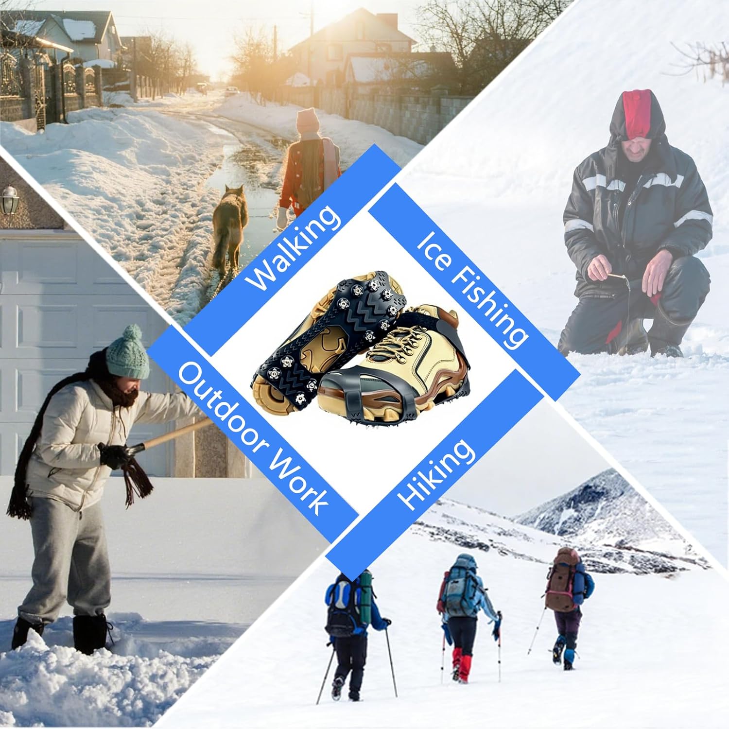 Thumbnail 4 de SYNYOUR Crampons Silicone Ice Grips for Boots