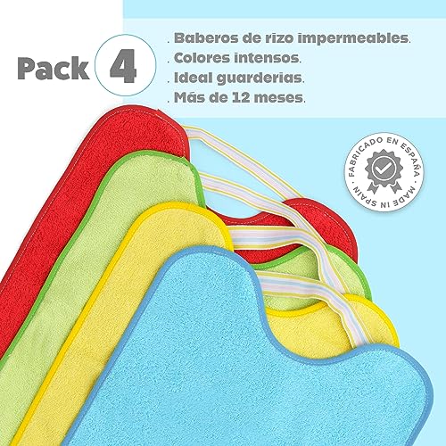 Thumbnail 4 de Ti TIN Pack 4 Baberos Bebé Impermeables 38x31 cm – A partir de 12 meses